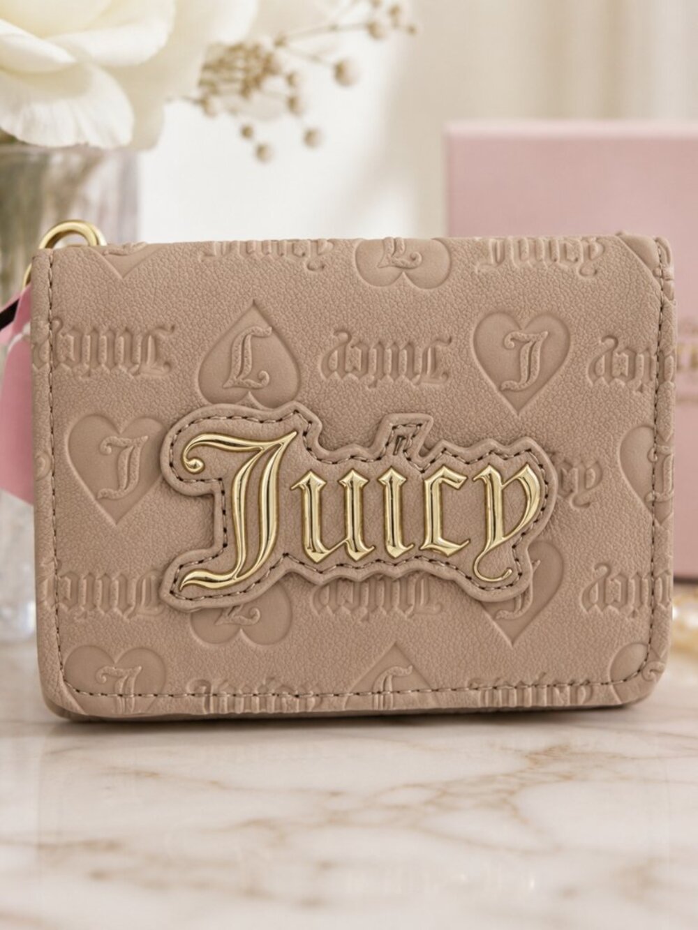 Juicy Couture Upgrade U Café Card Case ID Holder Key Fob NWT